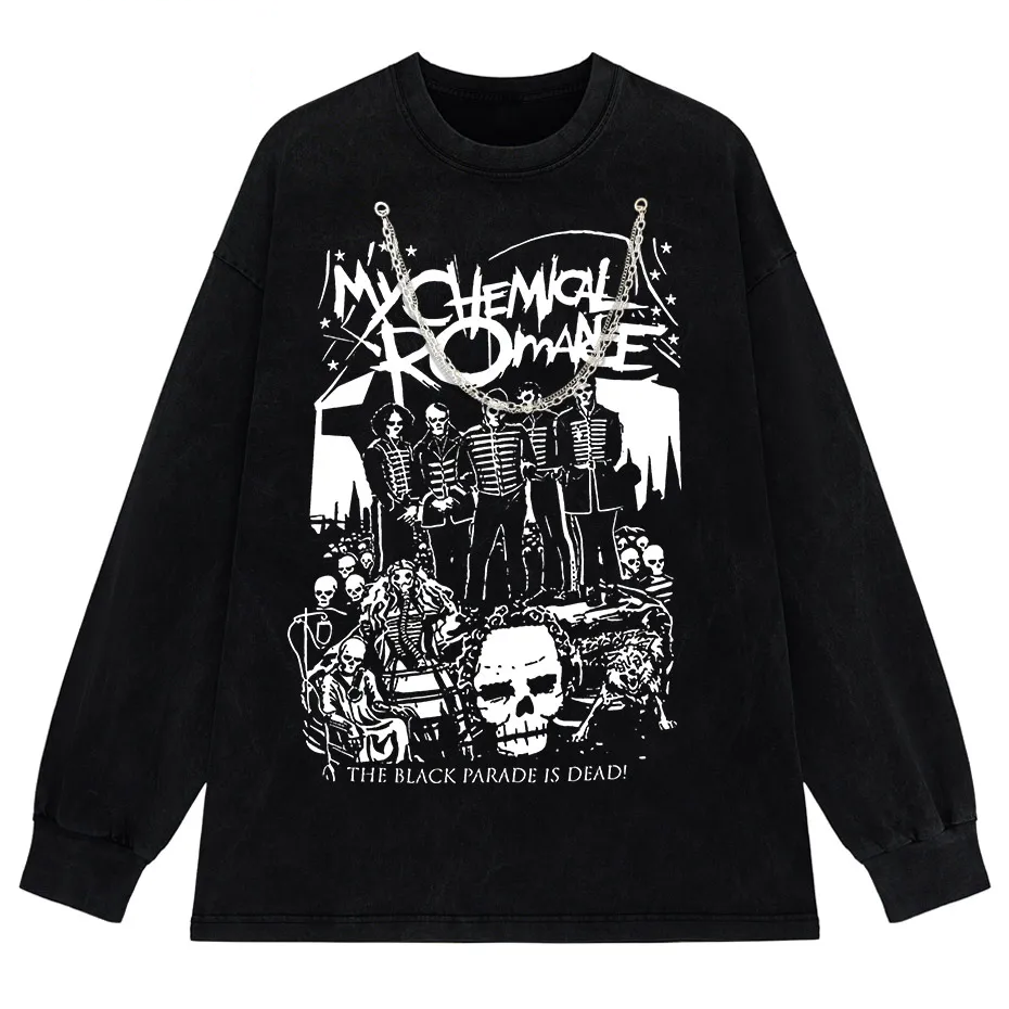 My Chemical Romance Black Parade Oversized T-Shirt Women Punk Emo Rock Tee