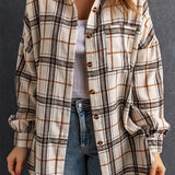 Khloe Oversized Plaid Pattern Shacket