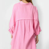 Pink Oversized Cotton Shirt