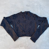 Pipa Black Macrame Tessie Crop Top