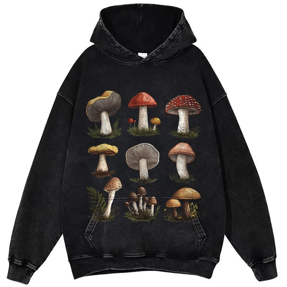 Vintage Mushroom Graphic Oversized Grunge T-Shirt