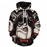 Hoodie 3D Animal — Streetwear Hip Hop