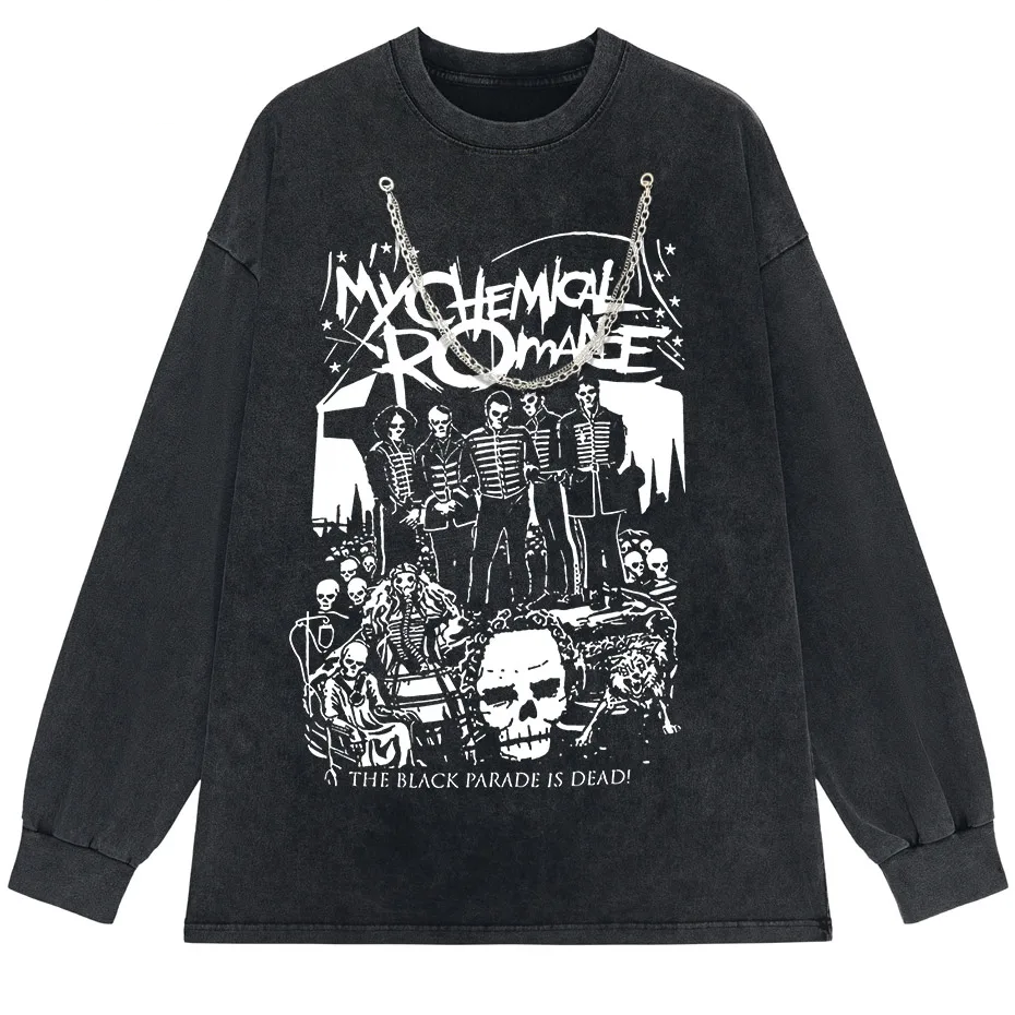 My Chemical Romance Black Parade Oversized T-Shirt Women Punk Emo Rock Tee