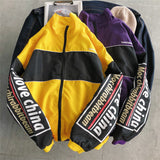 Jacket Men Windbreaker Autumn Hip Hop Couple Thin Jacket Windbreaker Patchwork Multi Pockets Casual Track Coat Streetwear