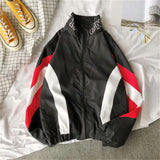 Jacket Men Windbreaker Autumn Hip Hop Couple Thin Jacket Windbreaker Patchwork Multi Pockets Casual Track Coat Streetwear