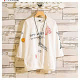 Funny Eiffel Tower Letter Print O-Neck Fitness Tshirt Men Summer Streetwear Fashion T shirt Male White Oversized Hip-hop T-shirt