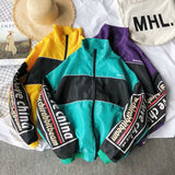 Jacket Men Windbreaker Autumn Hip Hop Couple Thin Jacket Windbreaker Patchwork Multi Pockets Casual Track Coat Streetwear