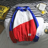 Jacket Men Windbreaker Autumn Hip Hop Couple Thin Jacket Windbreaker Patchwork Multi Pockets Casual Track Coat Streetwear