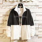 Jacket Men Windbreaker Autumn Hip Hop Couple Thin Jacket Windbreaker Patchwork Multi Pockets Casual Track Coat Streetwear