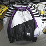 Jacket Men Windbreaker Autumn Hip Hop Couple Thin Jacket Windbreaker Patchwork Multi Pockets Casual Track Coat Streetwear