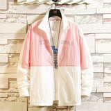 Jacket Men Windbreaker Autumn Hip Hop Couple Thin Jacket Windbreaker Patchwork Multi Pockets Casual Track Coat Streetwear