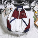 Jacket Men Windbreaker Autumn Hip Hop Couple Thin Jacket Windbreaker Patchwork Multi Pockets Casual Track Coat Streetwear