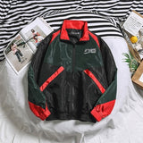 Jacket Men Windbreaker Autumn Hip Hop Couple Thin Jacket Windbreaker Patchwork Multi Pockets Casual Track Coat Streetwear