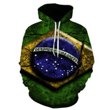 Hoodie 3D Bandeira Rússia — Oversized