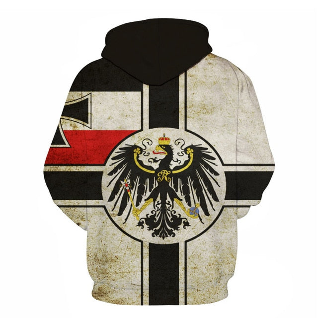 Hoodie 3D Bandeira Rússia — Oversized
