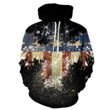 Hoodie 3D Bandeira Rússia — Oversized