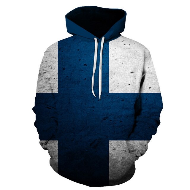 Hoodie 3D Bandeira Rússia — Oversized