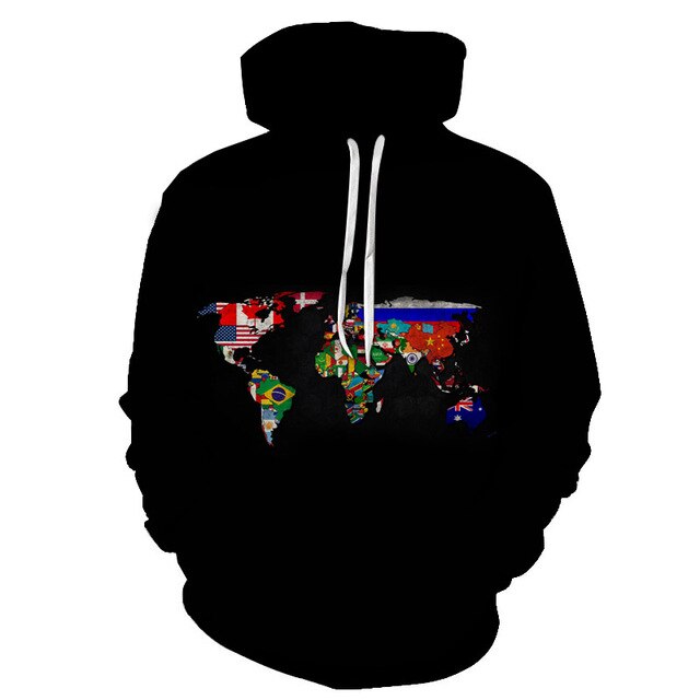 Hoodie 3D Bandeira Rússia — Oversized