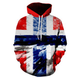 Hoodie 3D Bandeira Rússia — Oversized