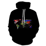 Hoodie 3D Bandeira Rússia — Oversized