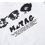 Hip Hop T Shirt Men Harajuku Streetwear Ferocious Bear Print Patchwork Tops Casual Cotton Short Sleeve Tees