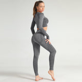 Yoga Sets 2 Piece Women Sport Outfits Workout Sets Exercise Sportswear Gym Jogger Actiivewear Running Suits Fitness Clothes