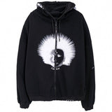 Hoodies Men Gothic Punk Boy Zipper Outwear Rock Cool Hipster Coats Casual Harajuku  Hip Hop Oversized Couple Streetwear