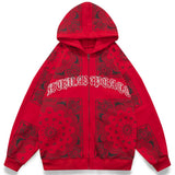 Hoodies Men Vintage Totems Letter Print Zipper Fleece Outwear College Style Casual Harajuku Oversized Couple Streetwear