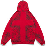Hoodies Men Vintage Totems Letter Print Zipper Fleece Outwear College Style Casual Harajuku Oversized Couple Streetwear
