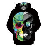 Hoodie 3D Graffiti Caveira — Manga Comprida