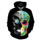 Hoodie 3D Graffiti Caveira — Manga Comprida
